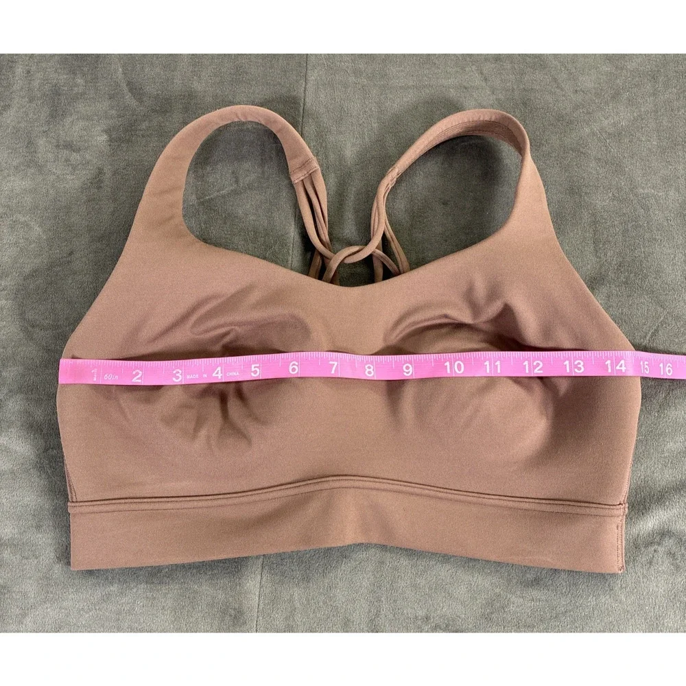 Athleta Sports Bra Small Mauve Padded Active Workout Benefits Charity